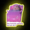 RGB Neon Meme Sign: Inspirational Motivator for Enduring Adversity Humorously