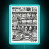 Neon kitchen decor accent with modern color changing sign lighting