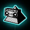Vibrant KLF Pyramid Blaster RGB Neon Sign with Retro Electronic Design