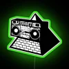 Add futuristic style with vibrant KLF Pyramid Blaster neon lighting.