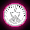 Neon lightbox illuminates fantasy with vibrant Knights of Eastern Calculus logo