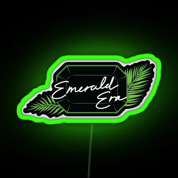 THE KOMPANY Emerald Era Gemstone Black Background RGB Neon Sign