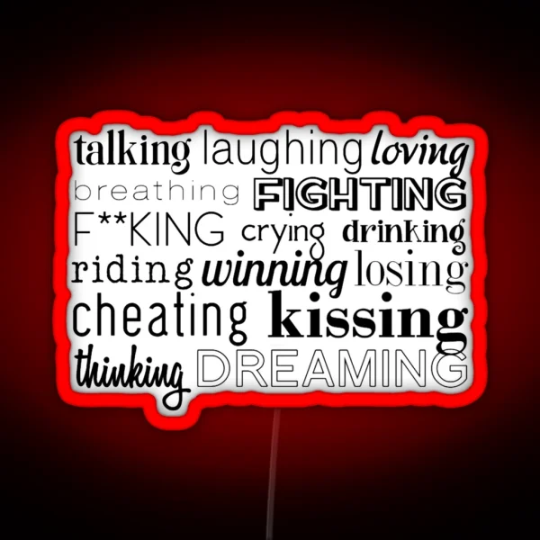 The L Word Talking Laughing Loving Clean RGB Neon Sign