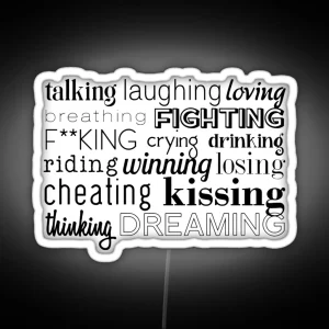 The L Word Talking Laughing Loving Clean RGB Neon Sign