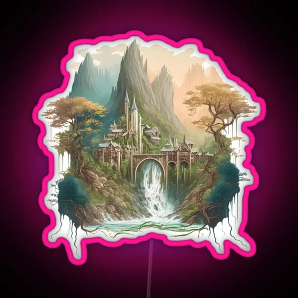 The Last Homely House Waterfall Fantasy RGB Neon Sign