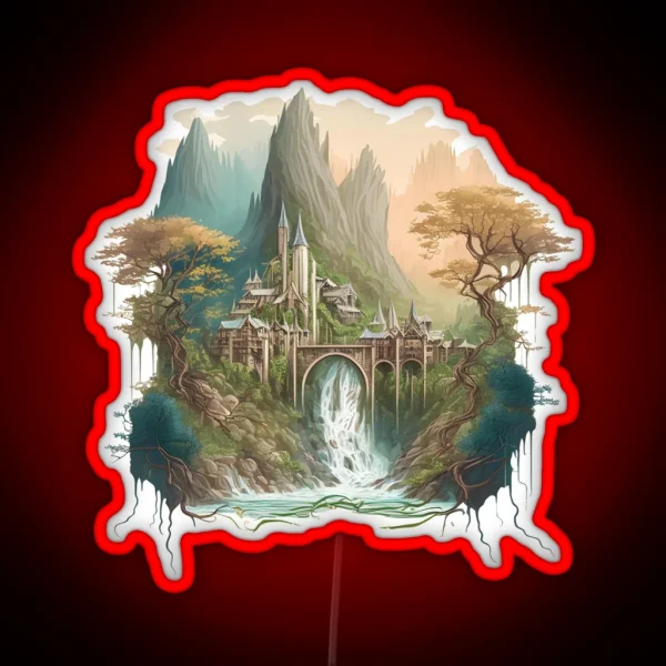 The Last Homely House Waterfall Fantasy RGB Neon Sign