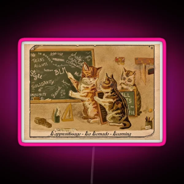 The Lesson Cats In The School Of Anarchy RGB Neon Sign