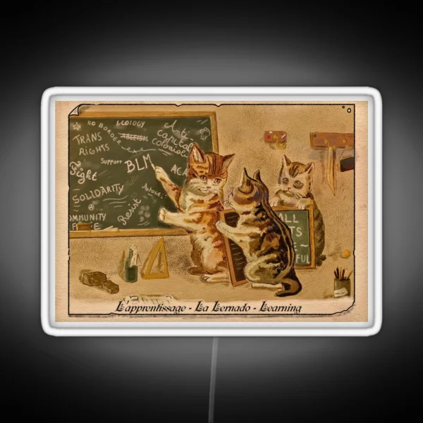 The Lesson Cats In The School Of Anarchy RGB Neon Sign