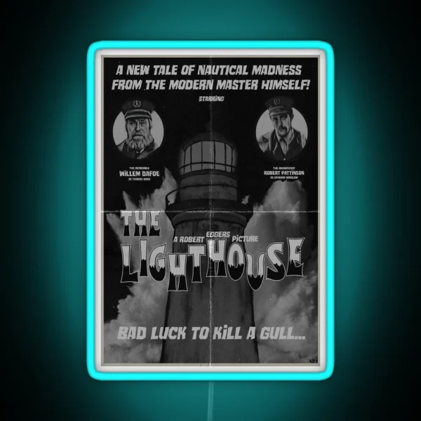 The Lighthouse Vintage Poster RGB Neon Sign