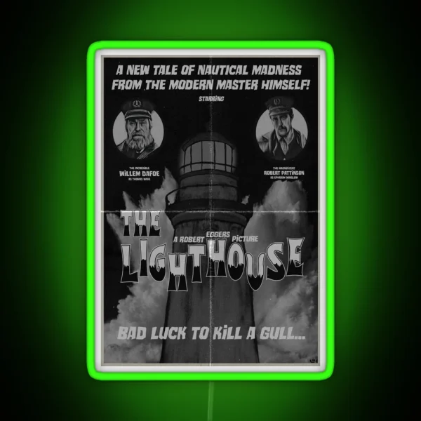 The Lighthouse Vintage Poster RGB Neon Sign
