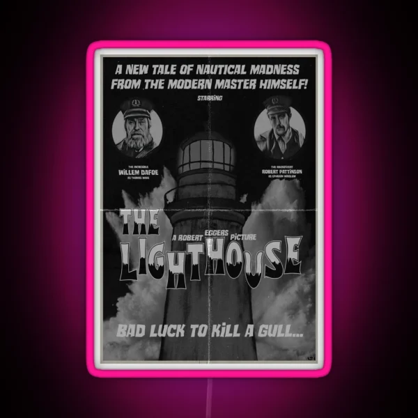 The Lighthouse Vintage Poster RGB Neon Sign