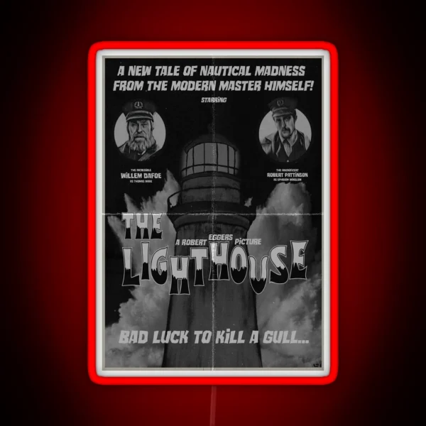 The Lighthouse Vintage Poster RGB Neon Sign