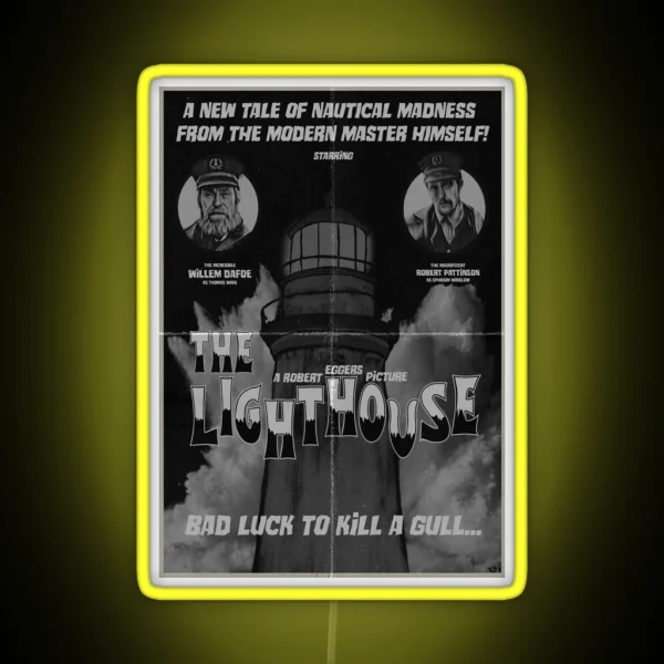 The Lighthouse Vintage Poster RGB Neon Sign