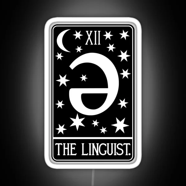 The Linguist Tarot Card Linguistics BW 1 RGB Neon Sign
