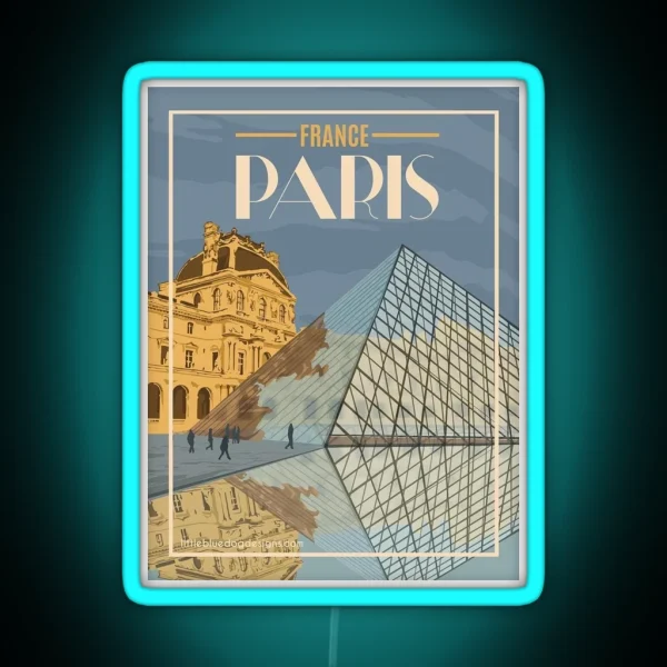 The Louvre A Day In Paris RGB Neon Sign