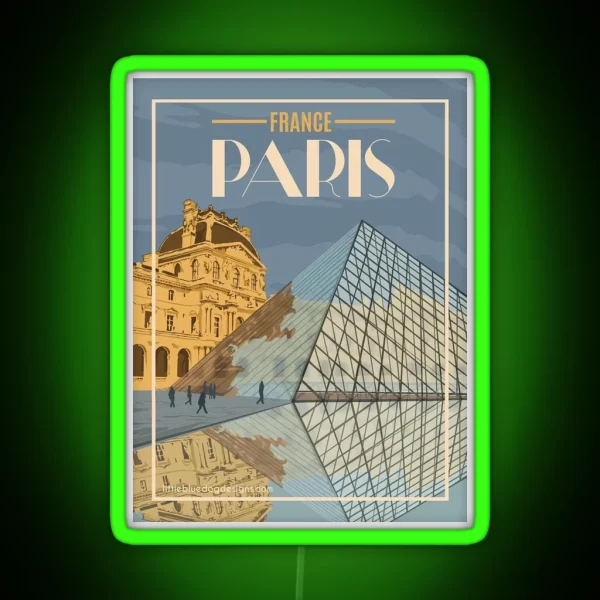 The Louvre A Day In Paris RGB Neon Sign