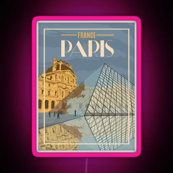 The Louvre A Day In Paris RGB Neon Sign