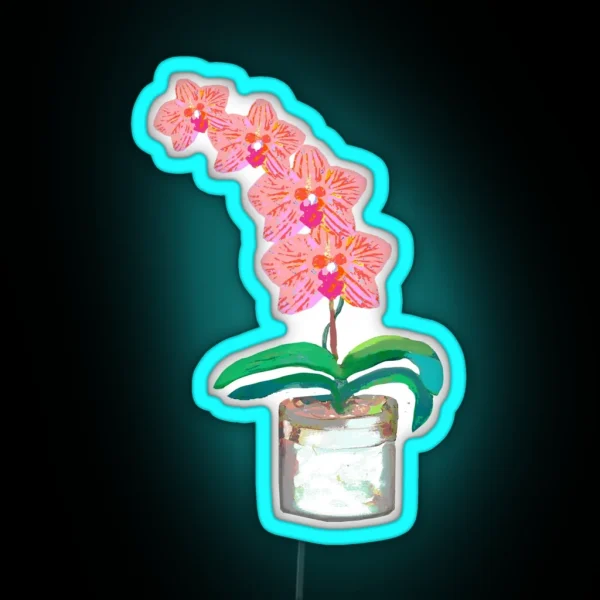The Lovely Lovely Orchid Plant RGB Neon Sign
