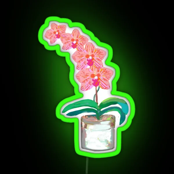 The Lovely Lovely Orchid Plant RGB Neon Sign