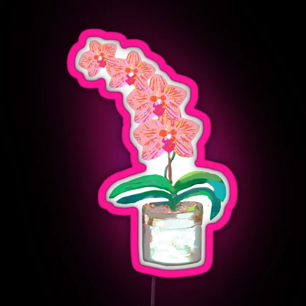 The Lovely Lovely Orchid Plant RGB Neon Sign