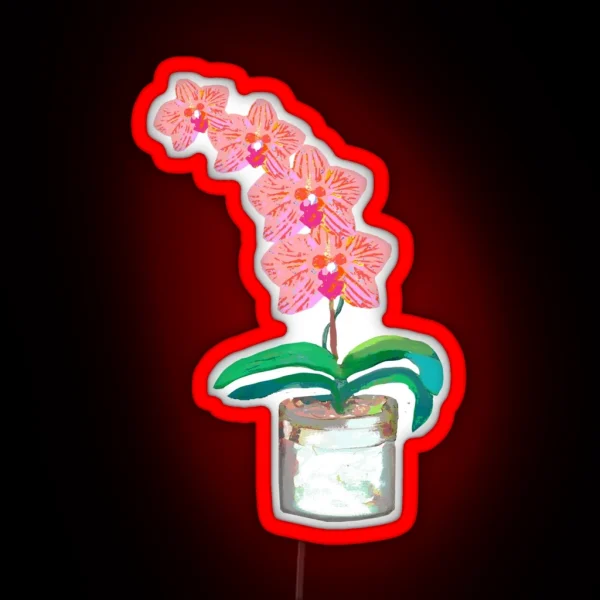 The Lovely Lovely Orchid Plant RGB Neon Sign