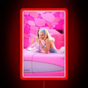 The Lovely Margot Robbie S Barbie RGB Neon Sign