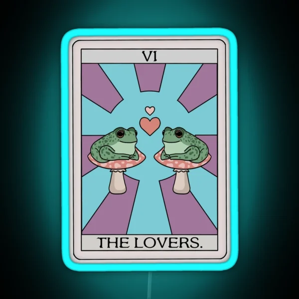The Lovers Frog Tarot RGB Neon Sign