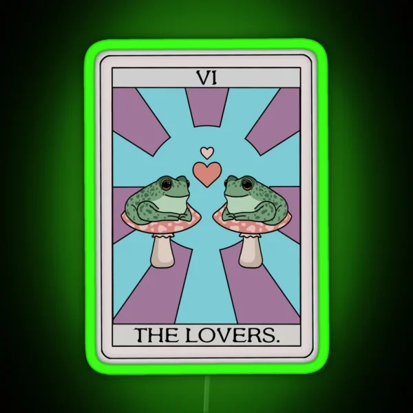 The Lovers Frog Tarot RGB Neon Sign