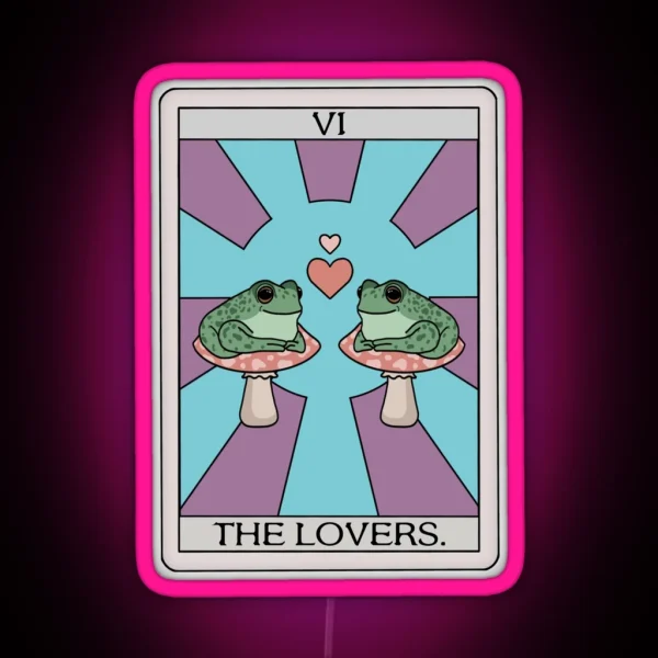 The Lovers Frog Tarot RGB Neon Sign