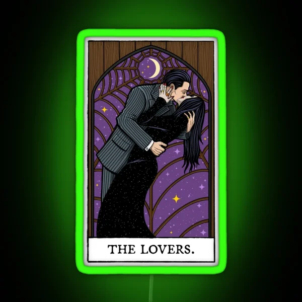 The Lovers Tarot Card RGB Neon Sign