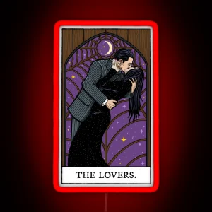 The Lovers Tarot Card RGB Neon Sign