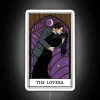 Whimsical lovers tarot card inspired LED light room decoration sign