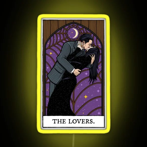 The Lovers Tarot Card RGB Neon Sign