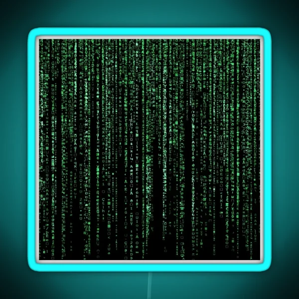 The Matrix Code Background Pattern RGB Neon Sign