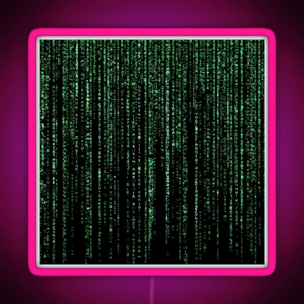 The Matrix Code Background Pattern RGB Neon Sign