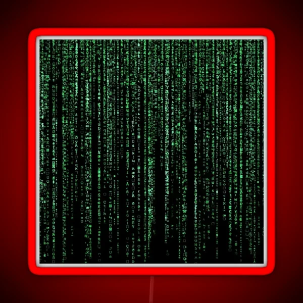 The Matrix Code Background Pattern RGB Neon Sign
