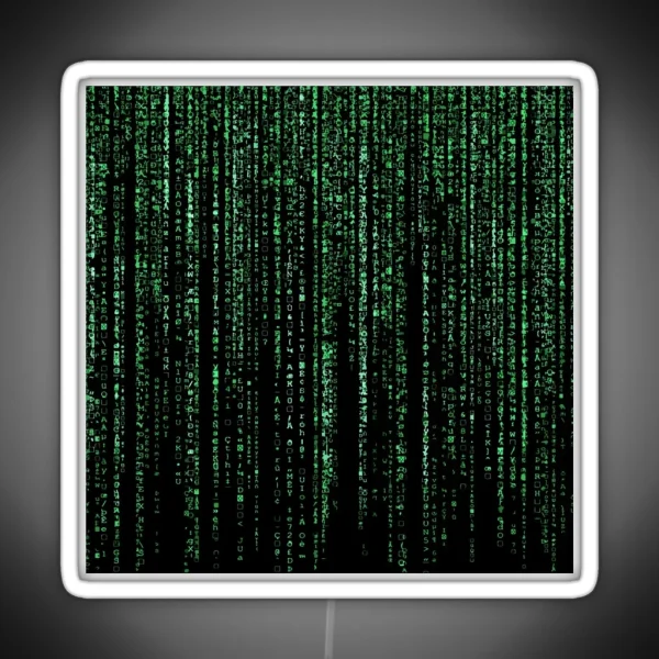 The Matrix Code Background Pattern RGB Neon Sign