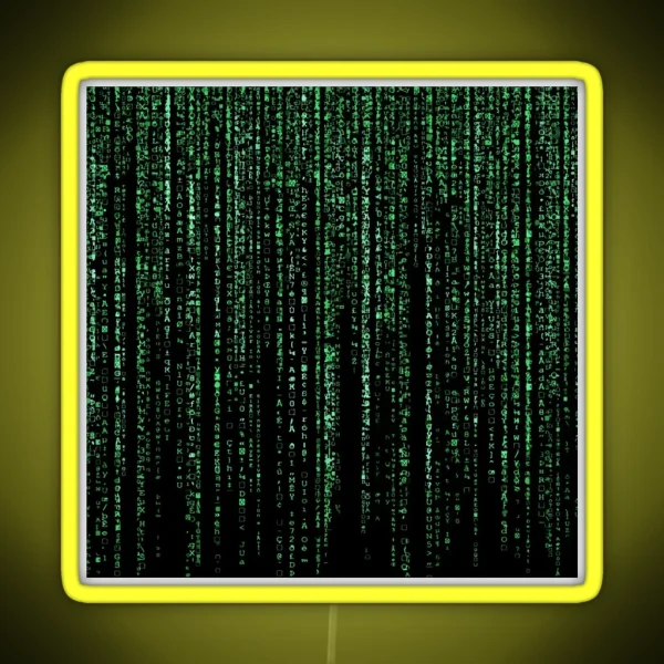 The Matrix Code Background Pattern RGB Neon Sign