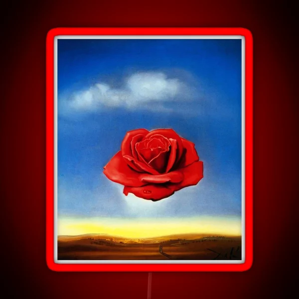 The Meditative Rose Salvador Dali RGB Neon Sign