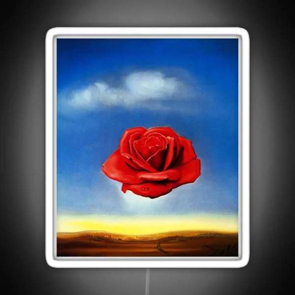 The Meditative Rose Salvador Dali RGB Neon Sign
