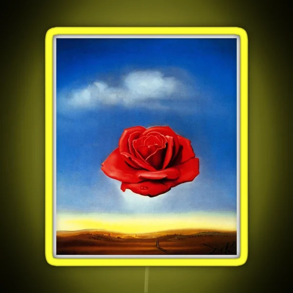 The Meditative Rose Salvador Dali RGB Neon Sign