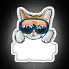 Eye-catching RGB LED Sign for Feline Fanatic Ski Enthusiasts Decor