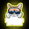 Neon LED Sign for Cat Lovers and Winter Sports Enthusiasts