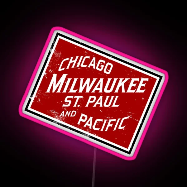 The Milwaukee Road System RGB Neon Sign