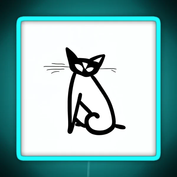 The Minimalistic Cat RGB Neon Sign