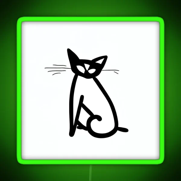 The Minimalistic Cat RGB Neon Sign