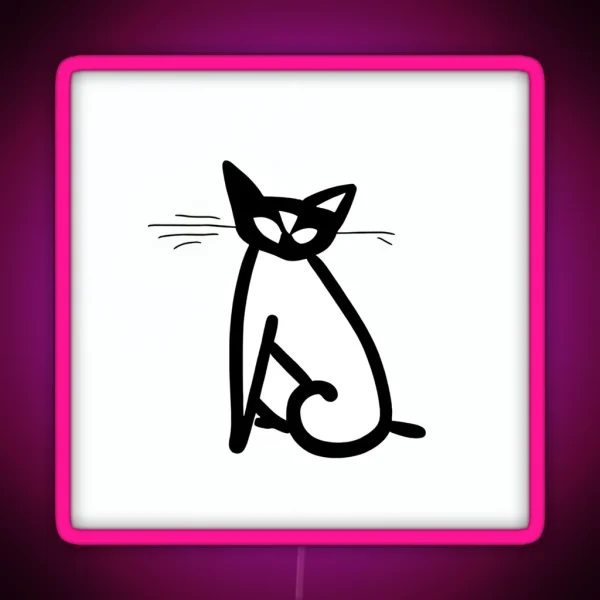 The Minimalistic Cat RGB Neon Sign
