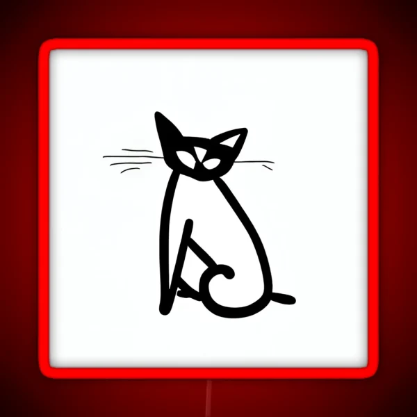 The Minimalistic Cat RGB Neon Sign