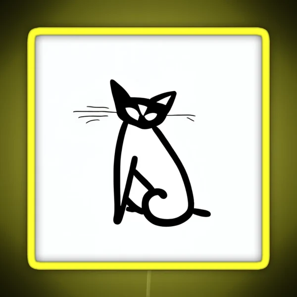 The Minimalistic Cat RGB Neon Sign