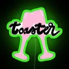 Add a pop of color with neon morning toast decor.